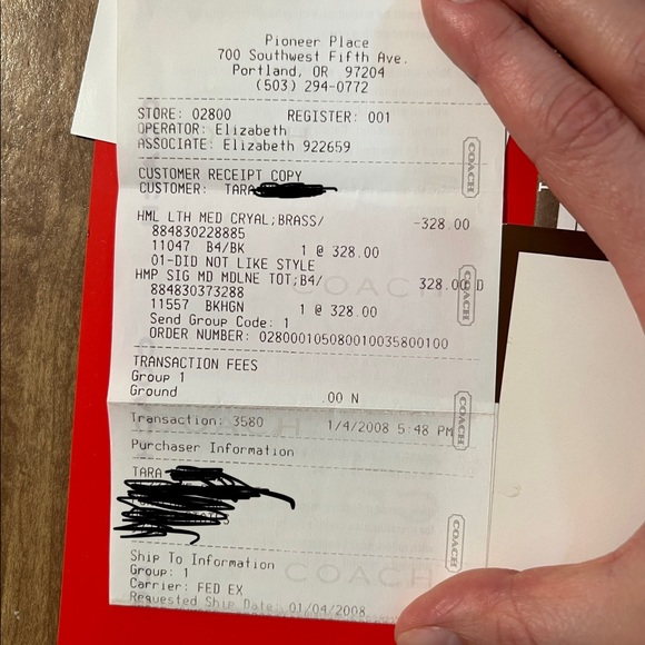 2008 Coach bag, tan with green leather trim, gently used - Picture 4 of 15